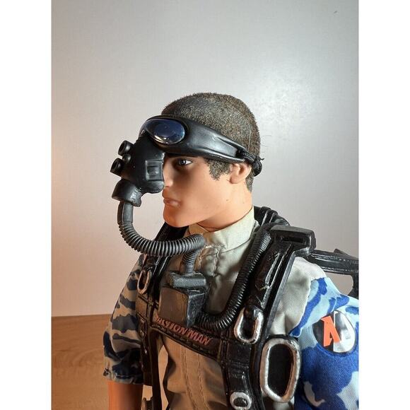 1996 Hasbro International 12” GI Joe Flocked Hair Flight Suit Gear No Boots - Picture 6 of 7